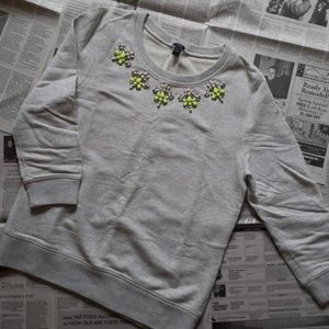 JCrew Sweater w/Jeweled neckline